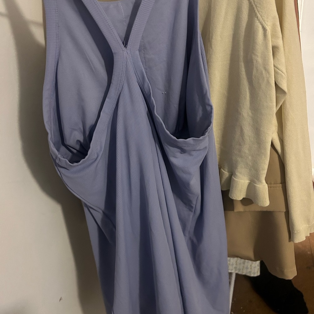 Lilac Ribbed Slip Dress - Picture 2 of 2